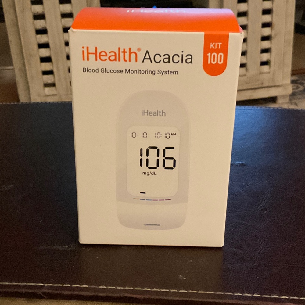 iHealth Acacia Blood Glucose Monitoring System - White with Orange Accents